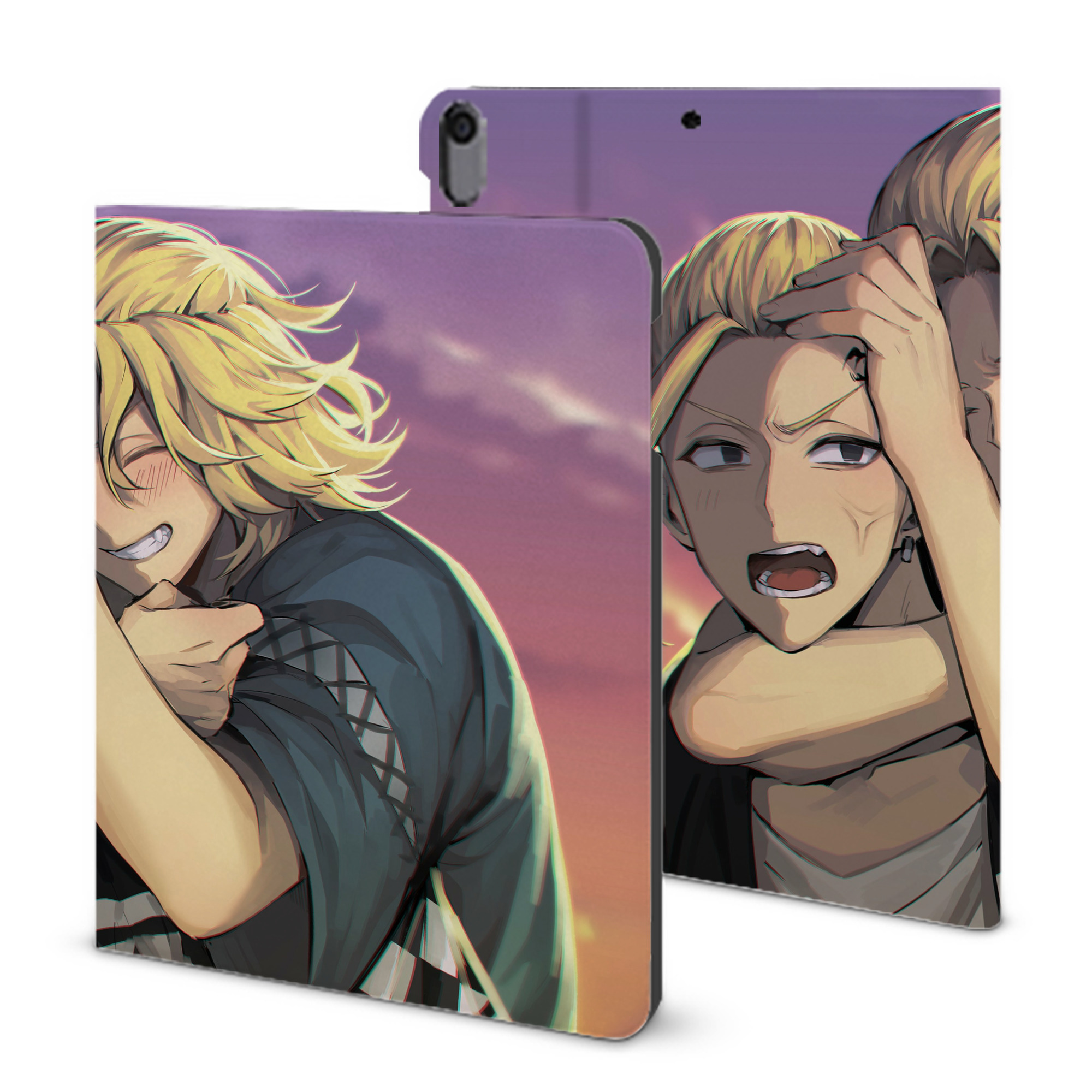 （画像用） 東京リベンジャーズ Tokyo Revengers IPad ケース ブック型 PUレザー TPU 耐衝撃 軽量 薄型 ペン収納なし 全面保護 IPad 各モデル対応